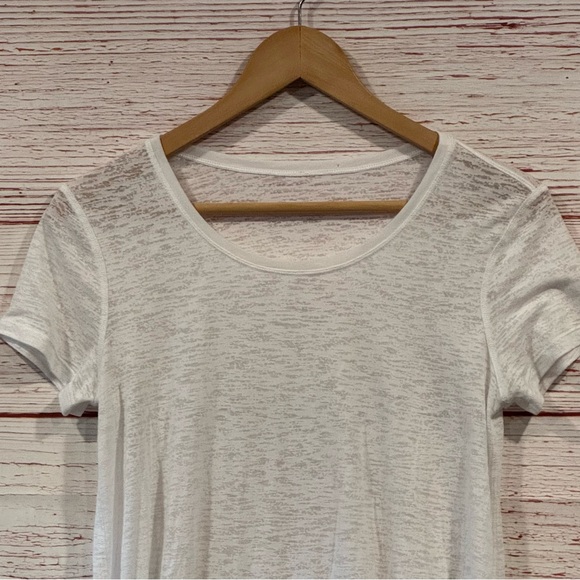Lululemon Round Two Tee Burnout in White Sz 6 - Picture 6 of 12